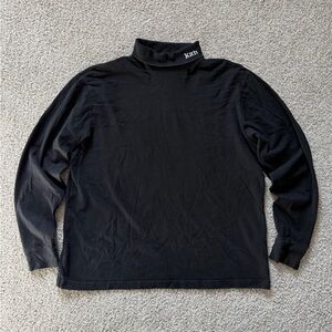 Kith Mock Neck Long Sleeve Shirt Men’s XL Black READ DESCRIPTION